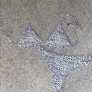 dalmation print swimsuit